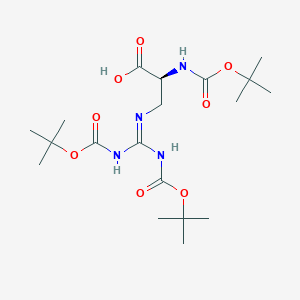 molecular formula C19H34N4O8 B13142551 Boc-Alg(Boc)2-OH 