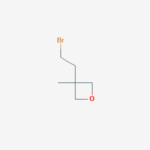 molecular formula C6H11BrO B13142554 3-(2-Bromoethyl)-3-methyloxetane 