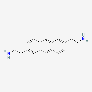 molecular formula C18H20N2 B13142564 2,2'-(Anthracene-2,6-diyl)diethanamine 