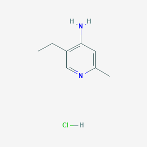 molecular formula C8H13ClN2 B13142571 5-Ethyl-2-methylpyridin-4-amine hydrochloride 