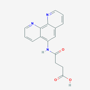molecular formula C16H13N3O3 B13142598 Butanoic acid, 4-oxo-4-(1,10-phenanthrolin-5-ylamino)- CAS No. 263145-44-4