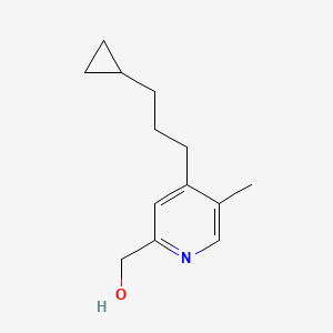 molecular formula C13H19NO B13142607 [4-(3-Cyclopropylpropyl)-5-methylpyridin-2-yl]methanol 