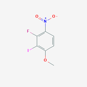 molecular formula C7H5FINO3 B13142620 2-Fluoro-3-iodo-4-methoxy-1-nitrobenzene 