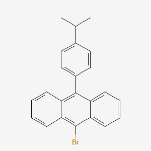 molecular formula C23H19Br B13142630 9-Bromo-10-[4-(propan-2-YL)phenyl]anthracene CAS No. 400607-00-3