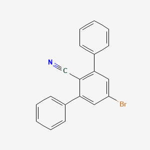 molecular formula C19H12BrN B13142664 4-bromo-2,6-diphenylbenzonitrile 