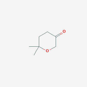 molecular formula C7H12O2 B13142666 6,6-Dimethyldihydro-2H-pyran-3(4H)-one 