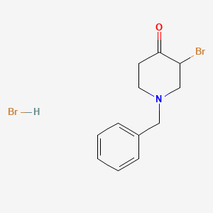 molecular formula C12H15Br2NO B1314267 1-Benzyl-3-bromopiperidin-4-one hydrobromide CAS No. 83877-88-7