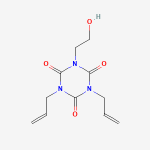 molecular formula C11H15N3O4 B13142677 1,3-Diallyl-5-(2-hydroxyethyl)-1,3,5-triazinane-2,4,6-trione 