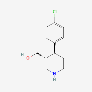 molecular formula C12H16ClNO B13142706 (trans-4-(4-Chlorophenyl)piperidin-3-yl)methanol 