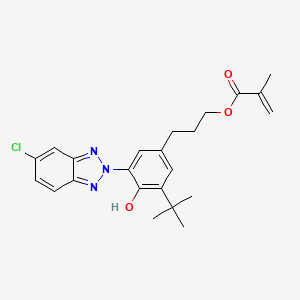 molecular formula C23H26ClN3O3 B1314271 3-(3-tert-Butyl-5-(5-chlorobenzotriazol-2-yl)-4-hydroxyphenyl)propyl methacrylate CAS No. 96478-15-8