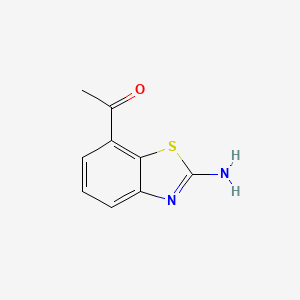 molecular formula C9H8N2OS B13142791 1-(2-Aminobenzo[d]thiazol-7-yl)ethanone 