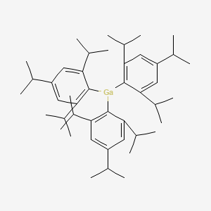 molecular formula C45H69Ga B13142832 Tris[2,4,6-tri(propan-2-yl)phenyl]gallane CAS No. 146658-80-2