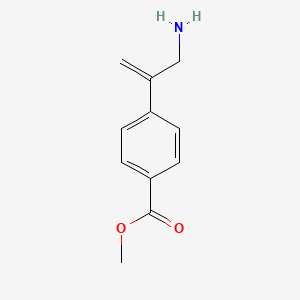 molecular formula C11H13NO2 B13142850 Benzoicacid,4-[1-(aminomethyl)ethenyl]-,methylester 