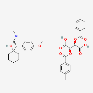 molecular formula C37H45NO10 B1314291 S-Venlafaxine-di-p-toluoyl-L-tartrate Salt CAS No. 272788-02-0