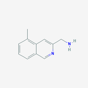 molecular formula C11H12N2 B13142917 (5-Methylisoquinolin-3-yl)methanamine 