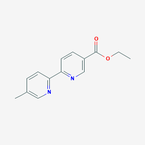 molecular formula C14H14N2O2 B13142936 Ethyl 5'-methyl[2,2'-bipyridine]-5-carboxylate CAS No. 672922-12-2