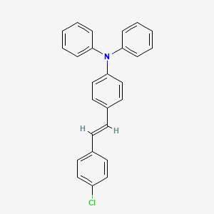 molecular formula C26H20ClN B13142948 4-(4-Chlorostyryl)-N,N-diphenylaniline 