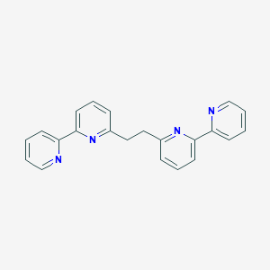 molecular formula C22H18N4 B13142960 1,2-Di([2,2'-bipyridin]-6-yl)ethane 