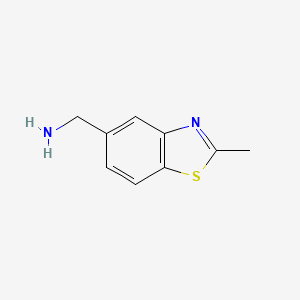 molecular formula C9H10N2S B13142961 (2-Methylbenzo[d]thiazol-5-yl)methanamine 