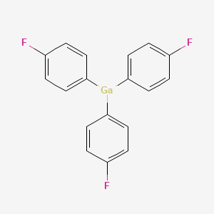 molecular formula C18H12F3Ga B13142967 Tris(4-fluorophenyl)gallane CAS No. 58448-00-3