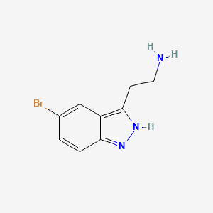molecular formula C9H10BrN3 B13142976 2-(5-Bromo-1H-indazol-3-yl)ethanamine 