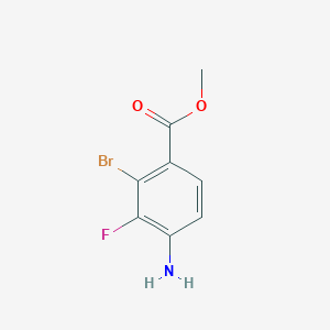 molecular formula C8H7BrFNO2 B13143012 Methyl 4-amino-2-bromo-3-fluorobenzoate 