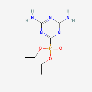 molecular formula C7H14N5O3P B13143054 Diethyl(4,6-diamino-1,3,5-triazin-2-yl)phosphonate CAS No. 4230-55-1