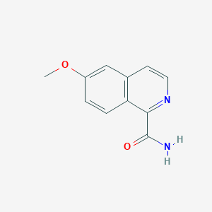 molecular formula C11H10N2O2 B13143088 6-Methoxyisoquinoline-1-carboxamide 