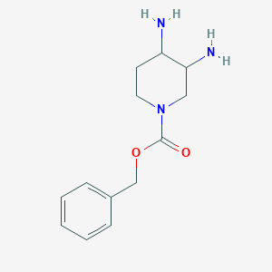molecular formula C13H19N3O2 B13143095 Benzyl 3,4-diaminopiperidine-1-carboxylate 