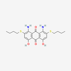 molecular formula C22H26N2O4S2 B13143097 1,8-Diamino-2,7-bis(butylsulfanyl)-4,5-dihydroxyanthracene-9,10-dione CAS No. 88605-77-0