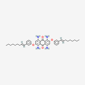 molecular formula C44H52N4O4 B13143150 1,4,5,8-Tetraamino-2,6-bis(3-(non-1-en-1-yl)phenoxy)anthracene-9,10-dione 