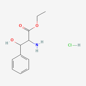 molecular formula C11H16ClNO3 B1314316 2-Amino-3-hydroxy-3-phenyl-propionic acid ethyl ester hydrochloride CAS No. 42267-16-3