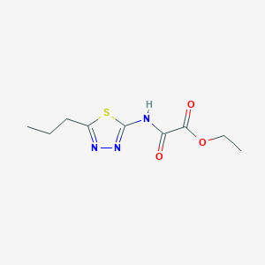 molecular formula C9H13N3O3S B1314320 Ethyl oxo[(5-propyl-1,3,4-thiadiazol-2-yl)amino]acetate CAS No. 79525-85-2