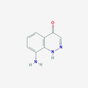 molecular formula C8H7N3O B13143201 8-Aminocinnolin-4-ol 