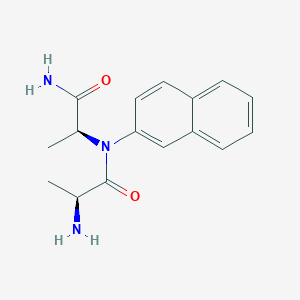 molecular formula C16H19N3O2 B13143209 (2S)-2-amino-N-[(2S)-1-amino-1-oxopropan-2-yl]-N-naphthalen-2-ylpropanamide 