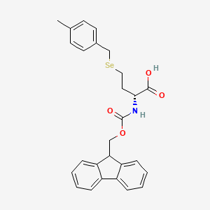 molecular formula C27H27NO4Se B13143229 Fmoc-D-HomoSec(pMeBzl)-OH 