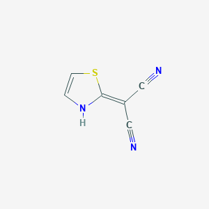 molecular formula C6H3N3S B13143246 2-(Thiazol-2(3H)-ylidene)malononitrile 