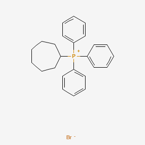 molecular formula C25H28BrP B13143256 Cycloheptyltriphenylphosphonium bromide CAS No. 22836-06-2