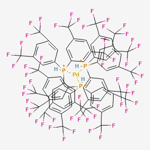 molecular formula C72H30F54P3Pd+3 B13143264 Tris{tris[3,5-bis(trifluoromethyl)phenyl]phosphine}palladium(0) 