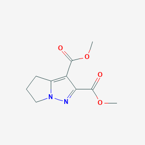 molecular formula C10H12N2O4 B1314329 Dimethyl 5,6-dihydro-4H-pyrrolo-[1,2-b]pyrazole-2,3-dicarboxylate CAS No. 86477-07-8