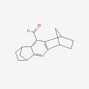 molecular formula C17H18O B13143291 pentacyclo[10.2.1.15,8.02,11.04,9]hexadeca-2(11),3,9-triene-3-carbaldehyde 