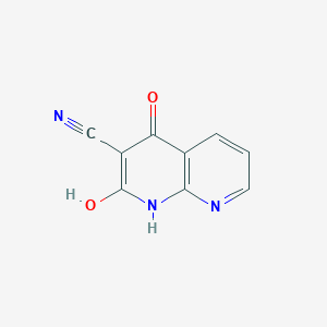 B131433 2-hydroxy-4-oxo-1H-1,8-naphthyridine-3-carbonitrile CAS No. 153457-29-5