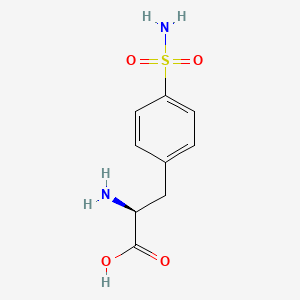 molecular formula C9H12N2O4S B13143304 4-Sulfamoyl-L-phenylalanine CAS No. 84053-09-8