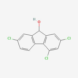 molecular formula C13H7Cl3O B13143404 Fluoren-9-ol, 2,4,7-trichloro- CAS No. 7012-25-1