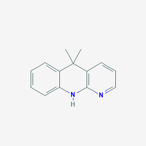 molecular formula C14H14N2 B13143417 5,5-Dimethyl-5,10-dihydrobenzo[b][1,8]naphthyridine 