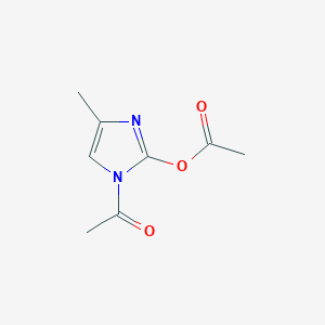 molecular formula C8H10N2O3 B13143461 1-Acetyl-4-methyl-1H-imidazol-2-yl acetate 