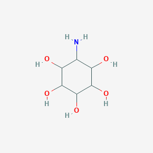 molecular formula C6H13NO5 B13143476 6-Aminocyclohexane-1,2,3,4,5-pentol CAS No. 26151-22-4