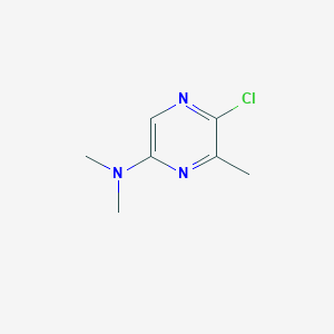 molecular formula C7H10ClN3 B13143489 5-Chloro-N,N,6-trimethylpyrazin-2-amine 