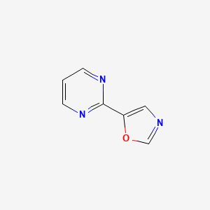 molecular formula C7H5N3O B13143499 5-(Pyrimidin-2-yl)oxazole 