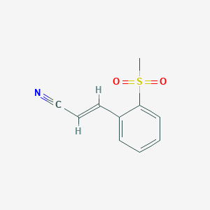 molecular formula C10H9NO2S B13143511 2-Propenenitrile,3-[2-(methylsulfonyl)phenyl]- 